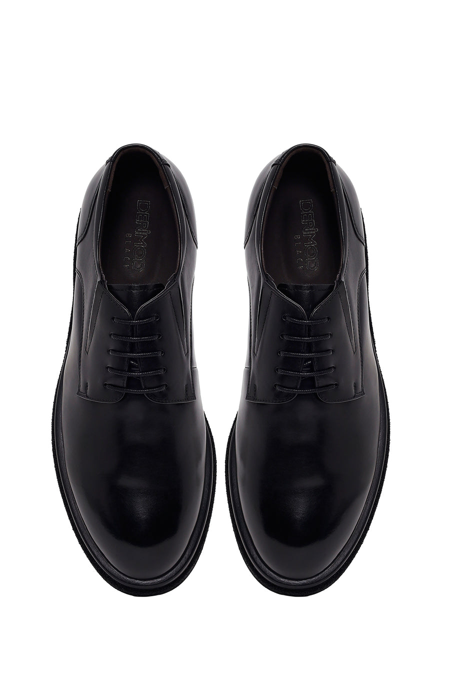 Male Black Lace-Up Leather Casual Shoes