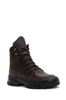 Men's Brown Lace-Up Nubuck Leather Outdoor Boots | Derimod