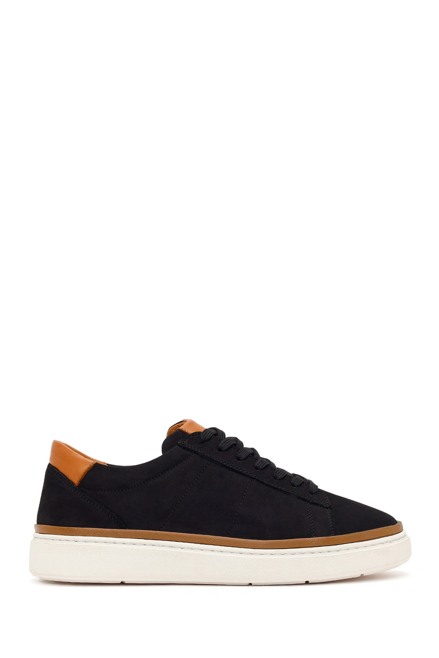 Male Black Lace-Up Nubuck Leather Sneaker 26SFD6754V3 | Derimod
