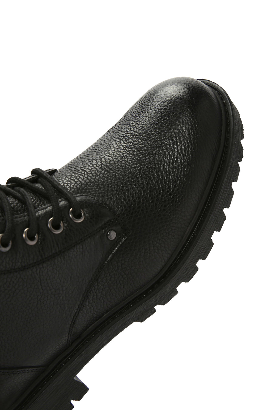 Men's Black Leather Zippered Casual Boots