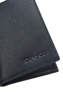 Men's Navy Blue Leather Card Holder | Derimod