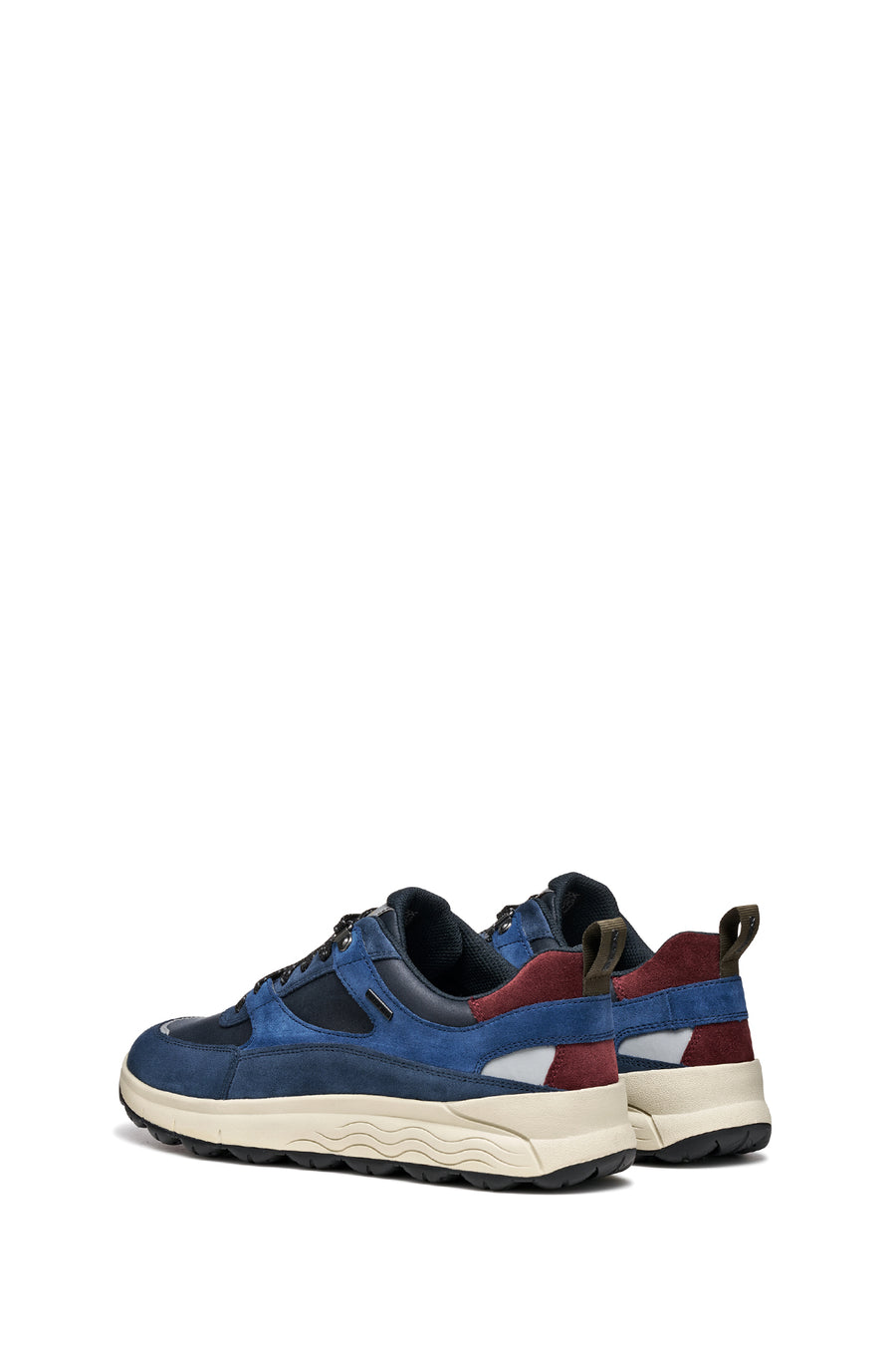 Geox Men Navy U Spherica 4X4 B Abx C - Suede Lace-Up Thick-Soled Fabric Sneaker
