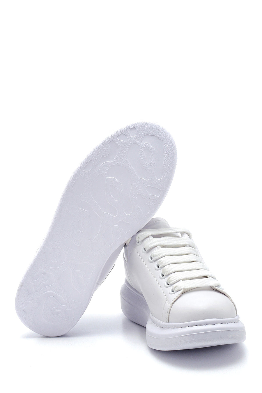 Kadın Beyaz Kalın Tabanlı Sneaker