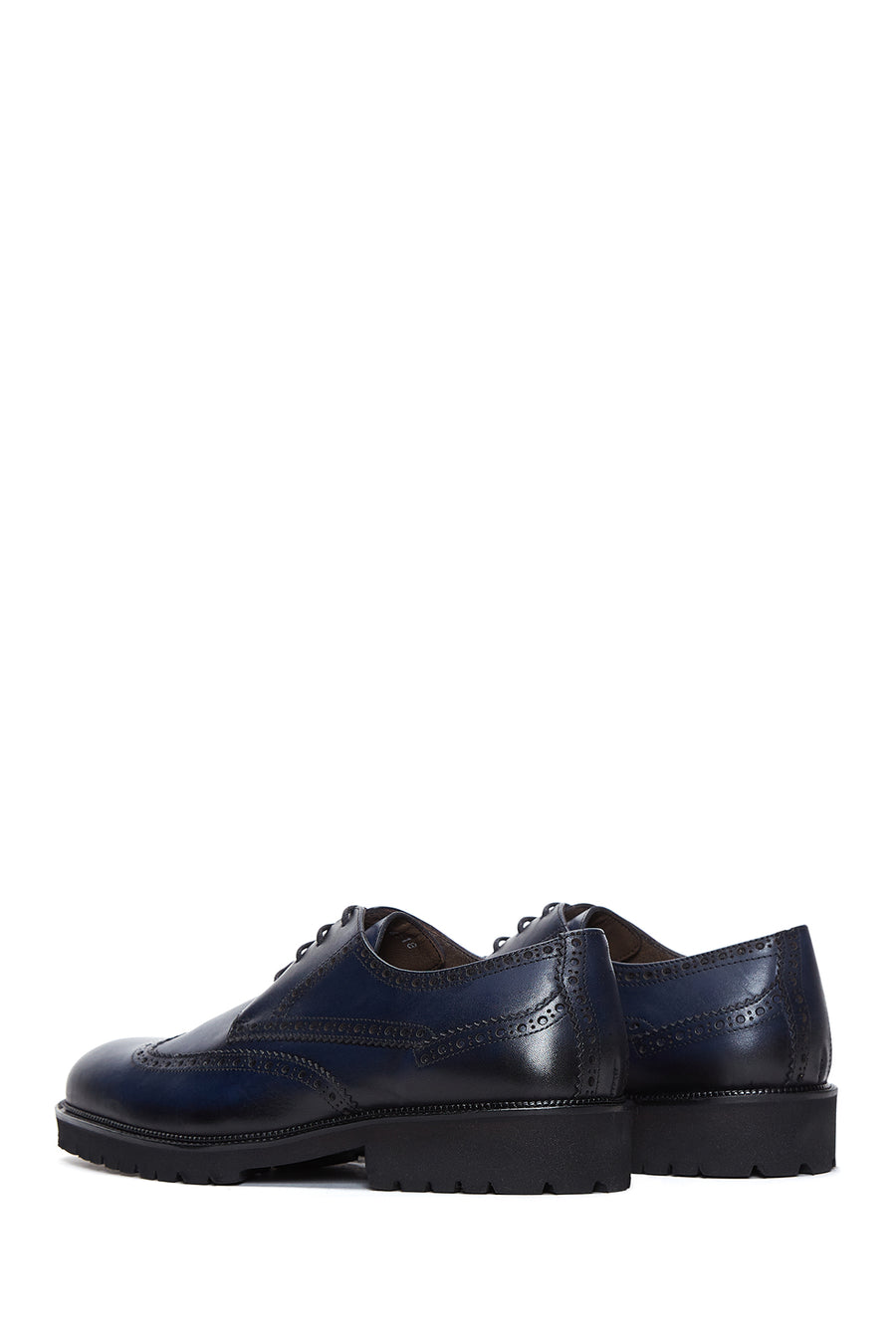 Men's Navy Blue Leather Casual Shoes