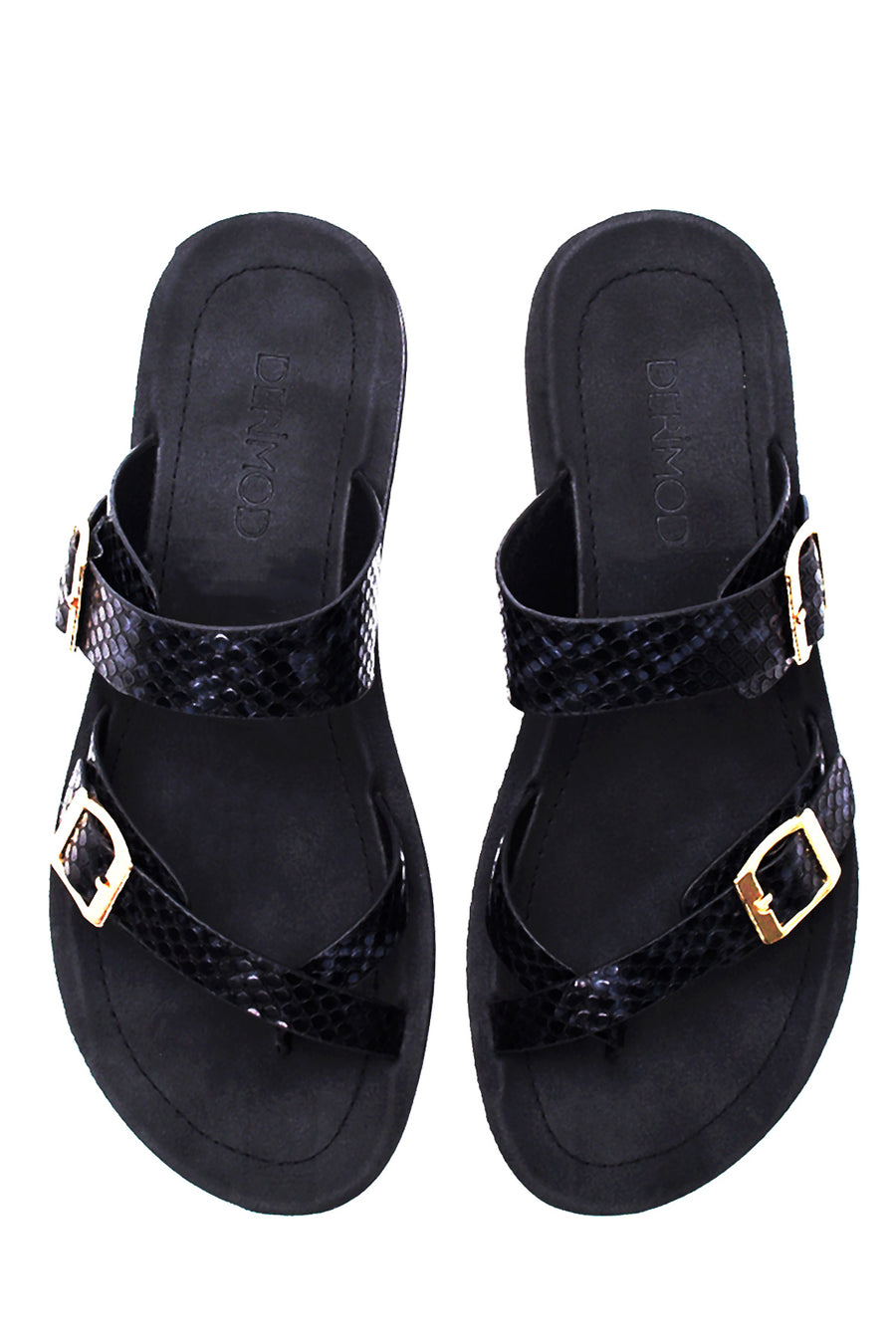 Women's Snake Patterned Flip Flops