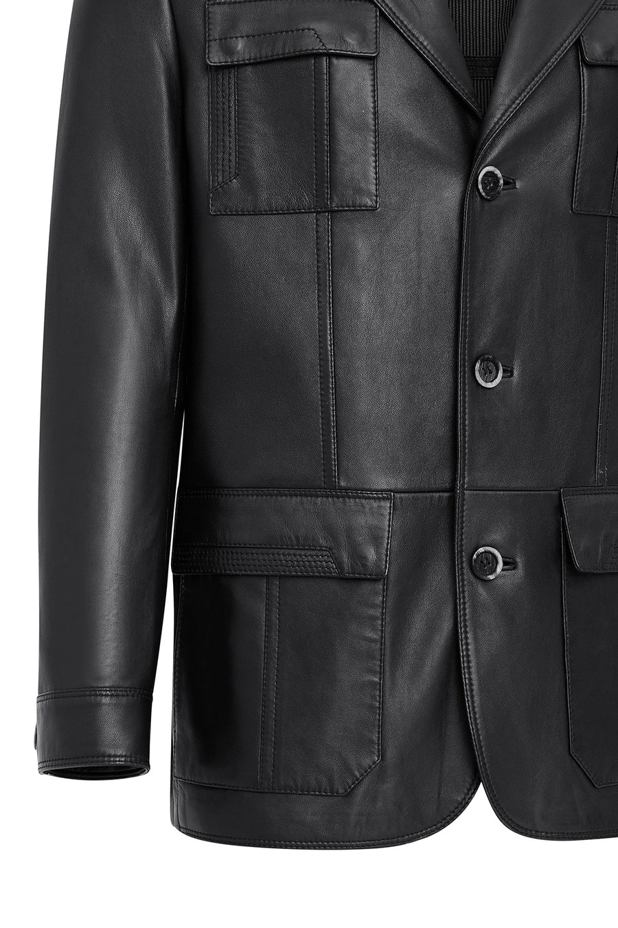Kevin Men's Black Blazer Leather Jacket
