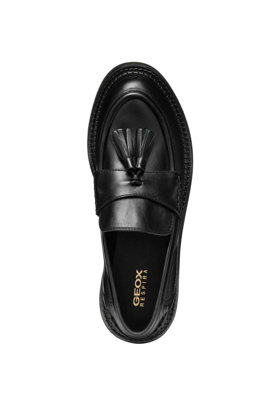 Geox Kadın Siyah Serilda Deri Maskülen Loafer