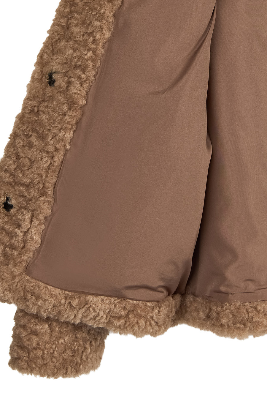 Lamolina Woman Beige Short Teddy Coats
