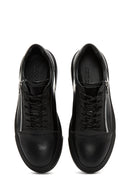 Men's Leather Zipper Sneaker | Derimod