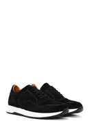 Men's Black Suede Leather Sneaker | Derimod