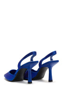 Women's Blue Stone Heeled Shoes | Derimod