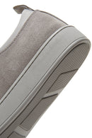 Men's Gray Suede Leather Sneaker | Derimod