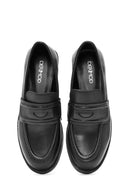 Women's Black Classic Leather Loafer | Derimod