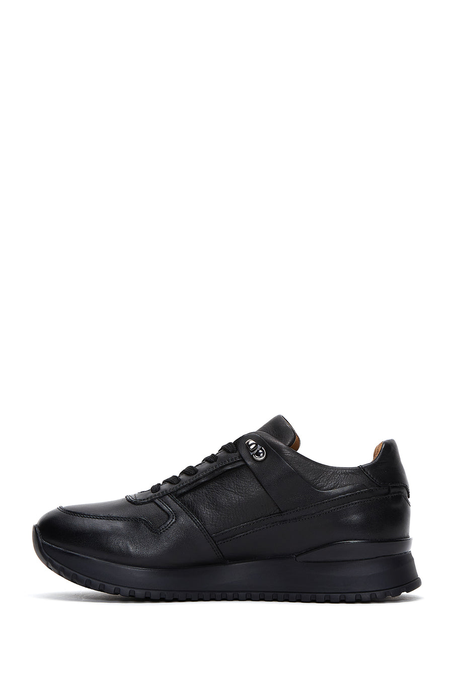 Men's Black Leather Sneaker