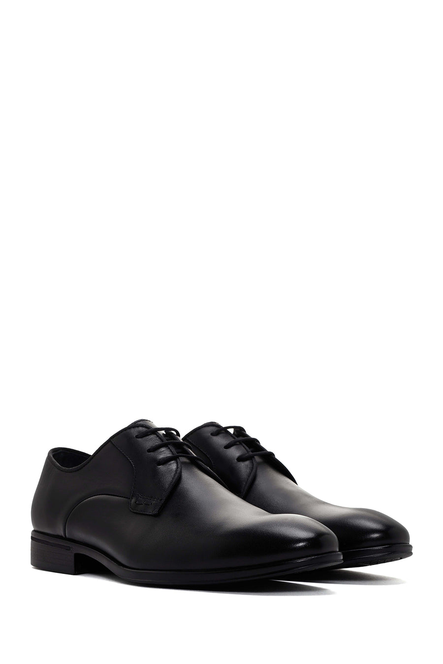 Men's Black Laced Leather Classic Shoes