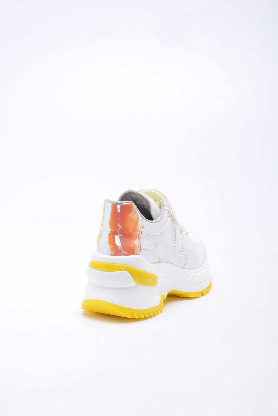 Women's High-Sole Leather Sneaker