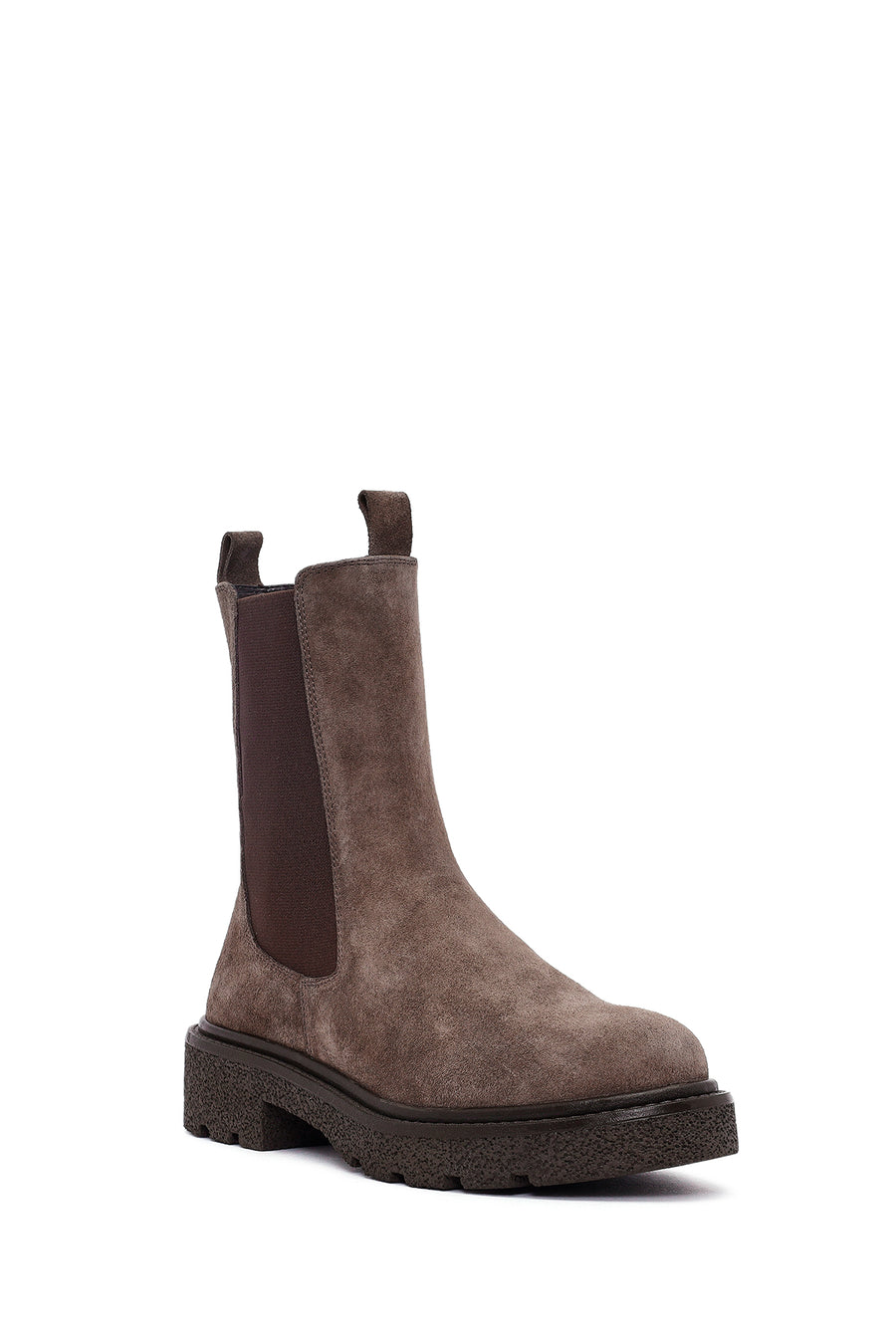 Woman Mink Thick-Soled Suede Chelsea Boots