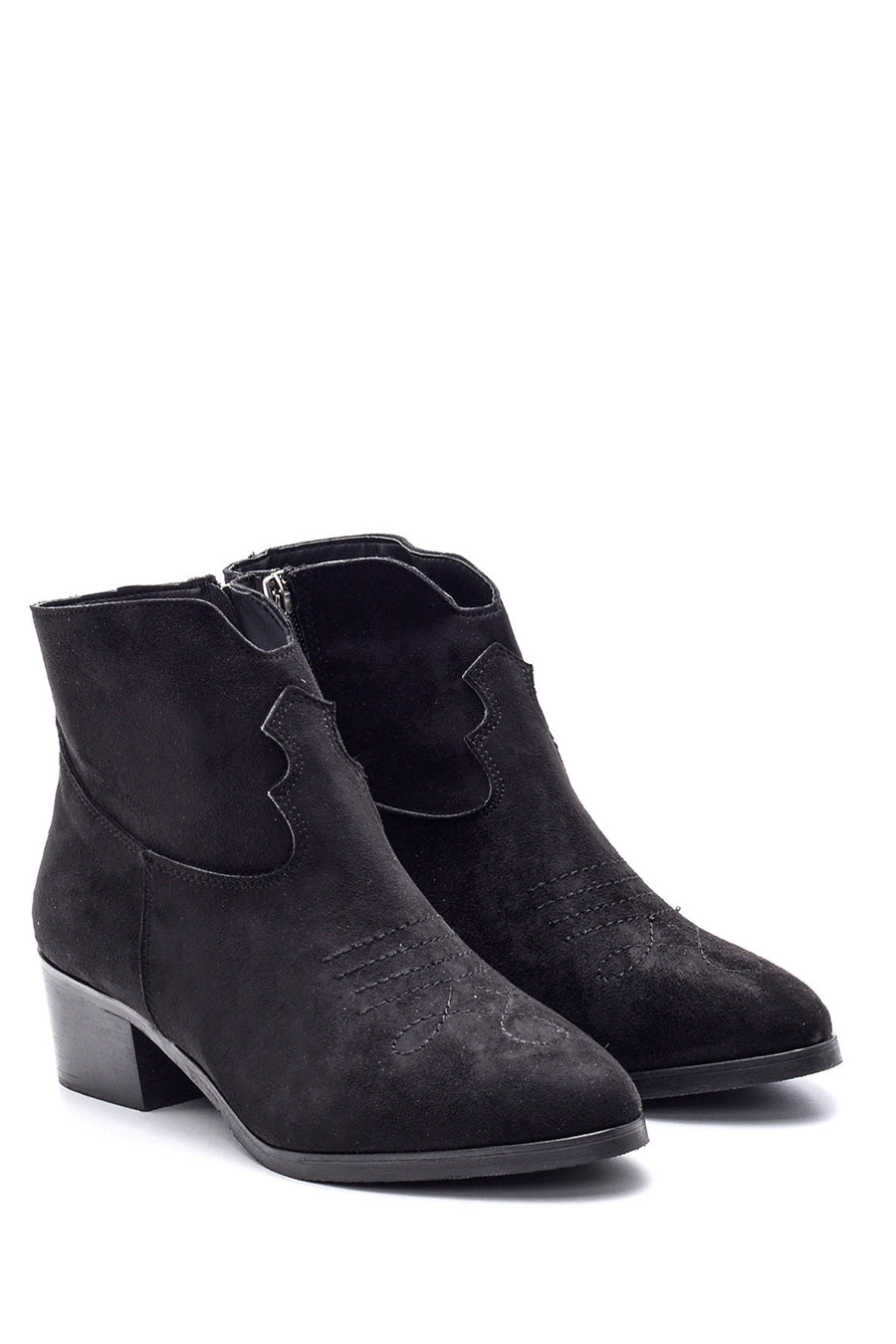 Women's Suede Heeled Boots