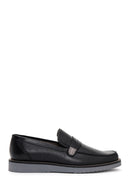 Men's Black Leather Casual Loafer | Derimod