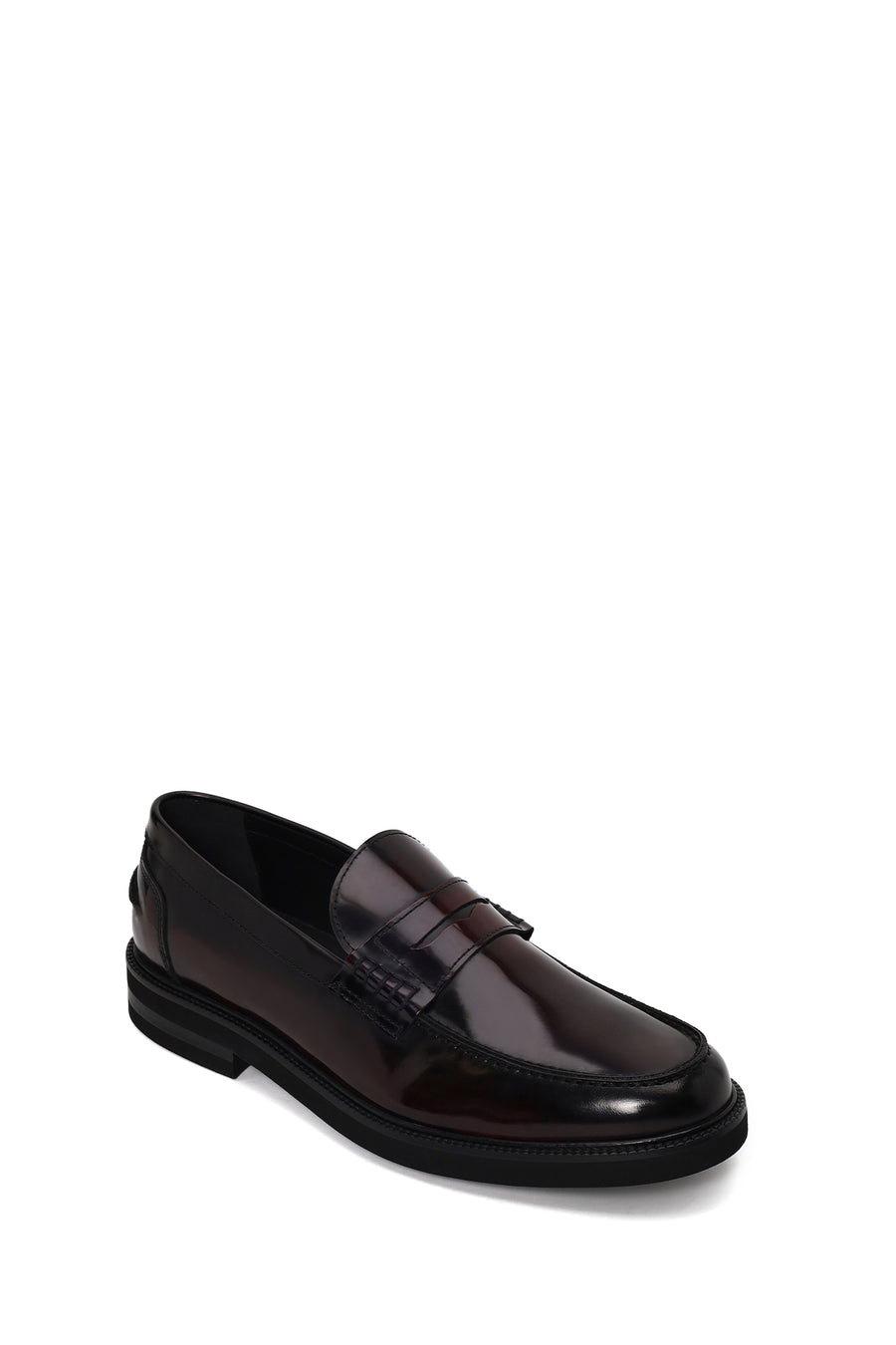 Erkek Bordo Deri Casual Loafer