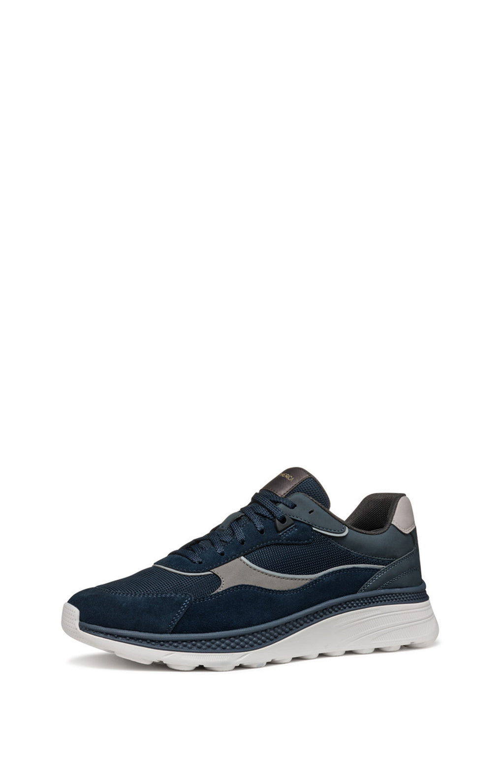 Geox Erkek Lacivert U Spherica Actif X1 A - Mes + Su Bağcıklı Süet Sneaker