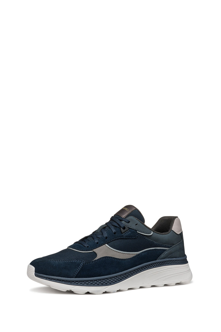 Geox Erkek Lacivert U Spherica Actif X1 A - Mes + Su Bağcıklı Süet Sneaker