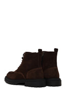 Male Brown Zip Closure Suede Boots | Derimod