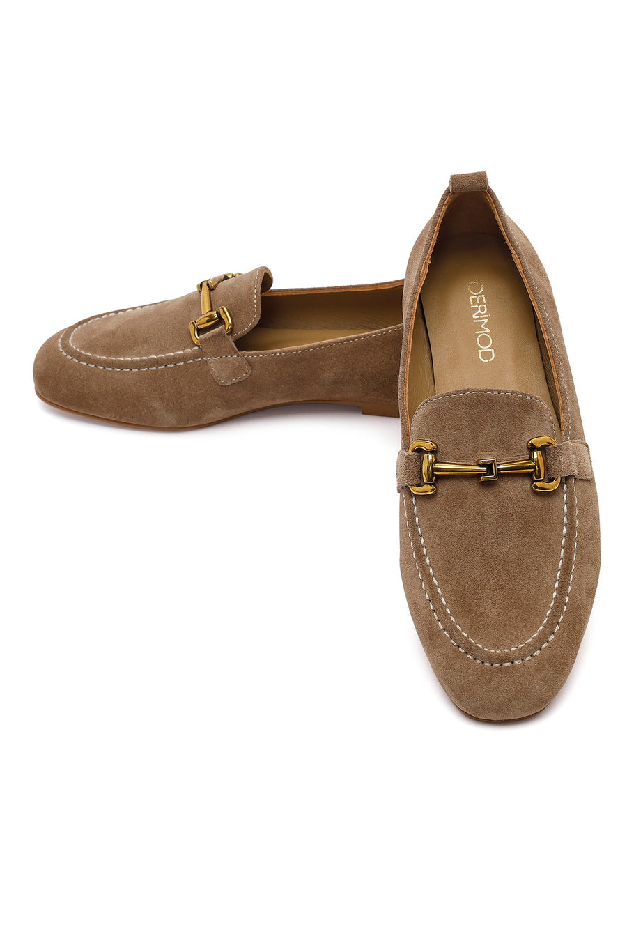 Women's Mink Suede Leather Loafer with Buckle