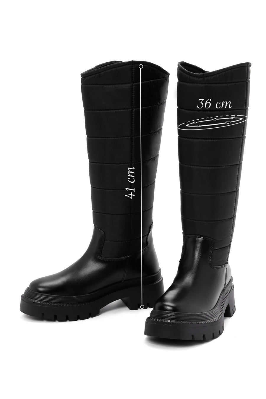 Women's Black Thick Soled Casual Boots