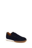 Erkek Lacivert Bağcıklı Süet Deri Sneaker | Derimod