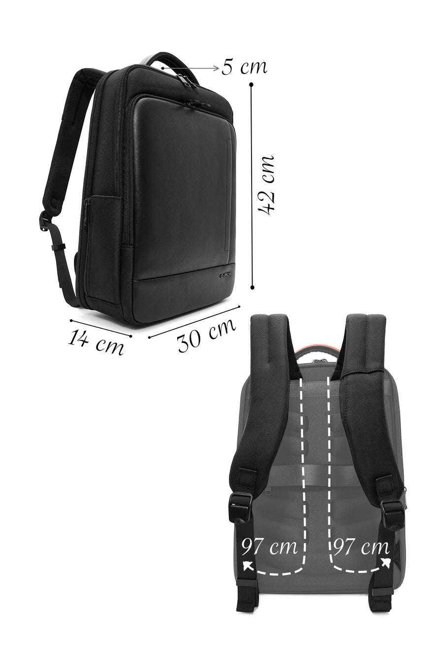 D-Pack Unisex Black Backpack