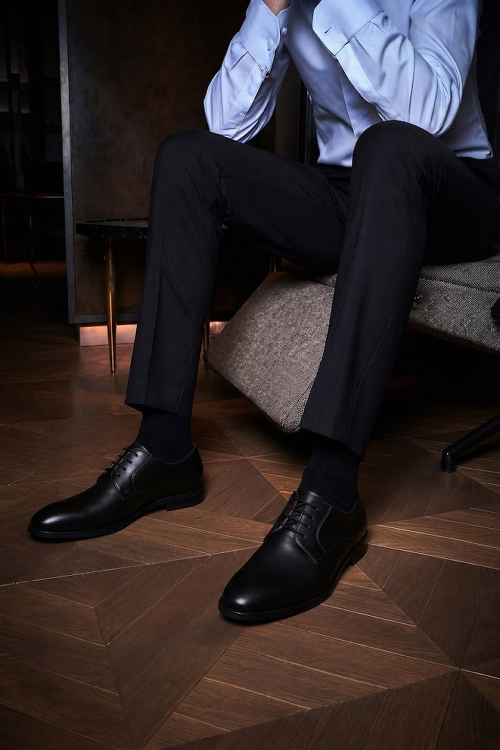 Derimod Black Erkek Siyah Bağcıklı Deri Casual Ayakkabı