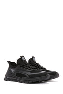 Derimod Zero Men's Black Lace Up Fabric Sneaker | Derimod