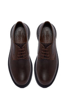 Men's Brown Lace-Up Thick-Soled Leather Casual Shoes | Derimod