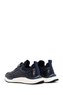 Men's Navy Blue Lace-Up Leather Sneaker | Derimod