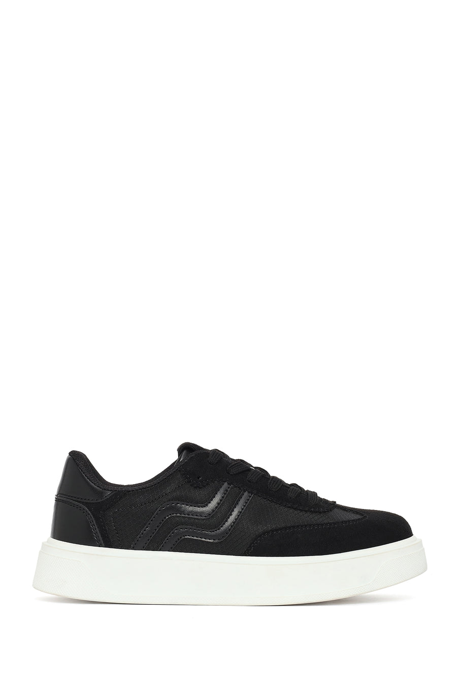 Kadın Siyah Bağcıklı Sneaker 26PFE145414 | Derimod
