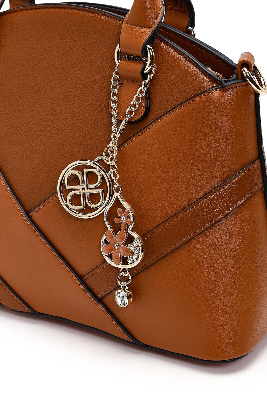 Women's Brown Long Strap Accessory Handbag