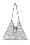 Women's Silver Metal Patterned Shoulder Bag | Derimod