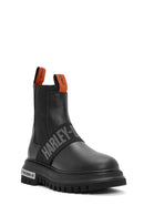 Harley Davidson Women's Black Nefud Leather Chelsea Boots | Derimod