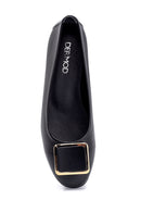 Women's Black Buckle Ballerinas | Derimod