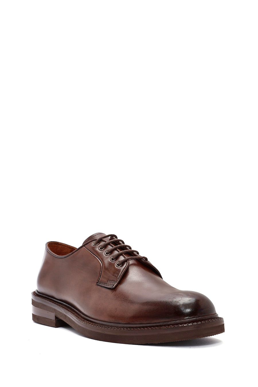 
Men's Brown Lace-Up Leather Classic Shoes
