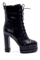 Women's Leather Platform Heeled Boots | Derimod