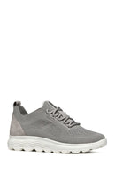 Geox Women's Gray Spherica Lace-up Fabric Sneaker | Derimod