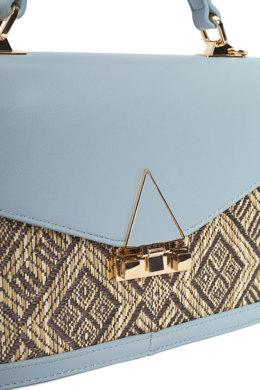 Women's Blue Long Strap Patterned Handbag