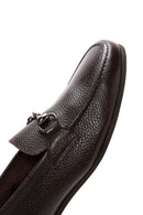 Men's Brown Leather Buckle Classic Loafer | Derimod