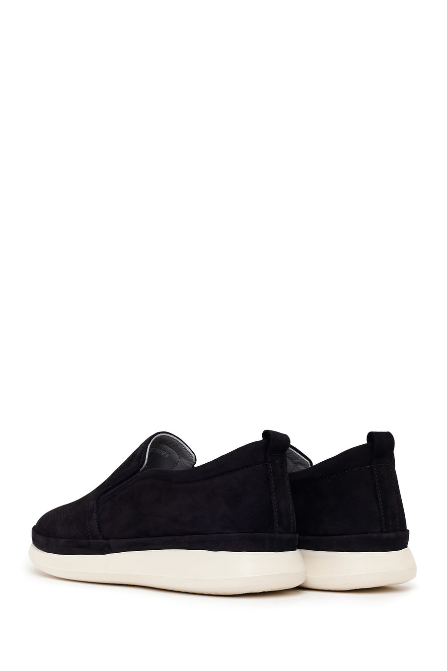 Male Black Thick-Soled Nubuck Leather Comfort Loafer