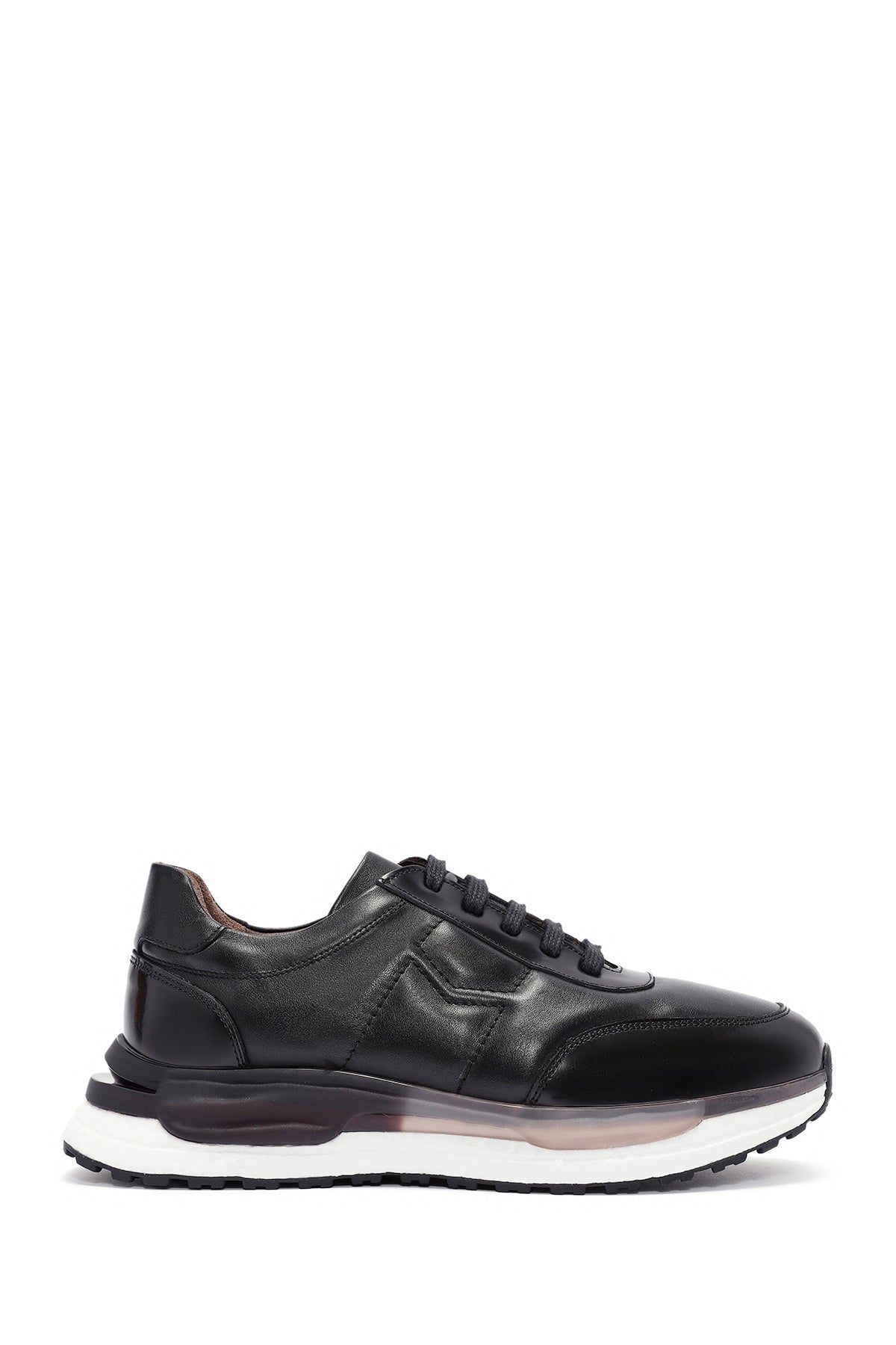 Men's Black Lace-up Leather Sneaker 24WFD671418 | Derimod