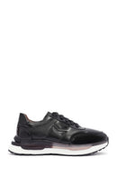 Men's Black Lace-up Leather Sneaker | Derimod