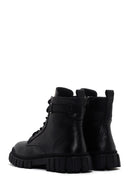 Men's Black Zippered Leather Casual Boots | Derimod