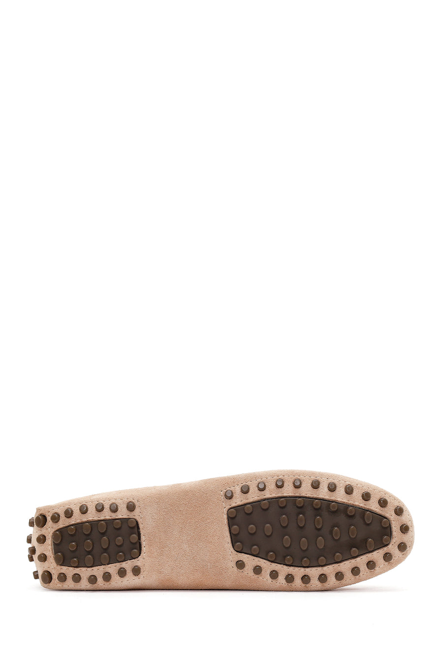 Women's Beige Tassel Suede Leather Loafer